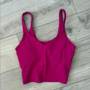 lululemon athletica Fuchsia/Magenta Crop Tank Top